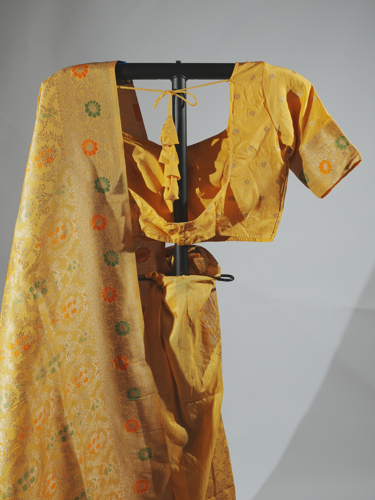 Samriddhi Marigold Crepe Silk Saree
