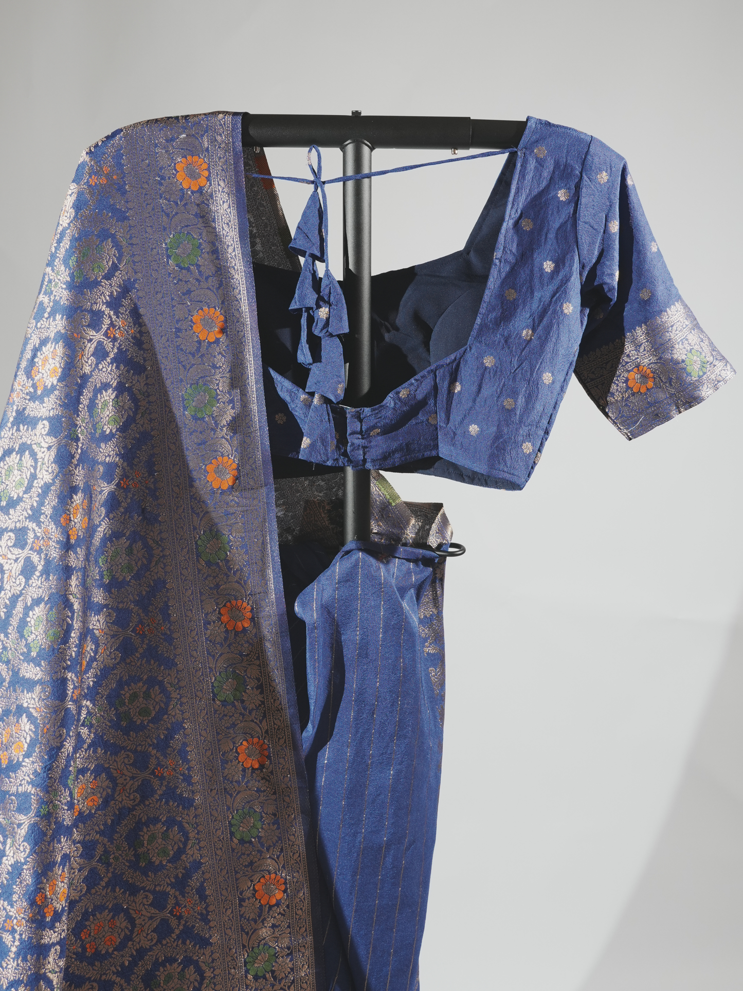 Samriddhi Royal Blue Crepe Silk Saree