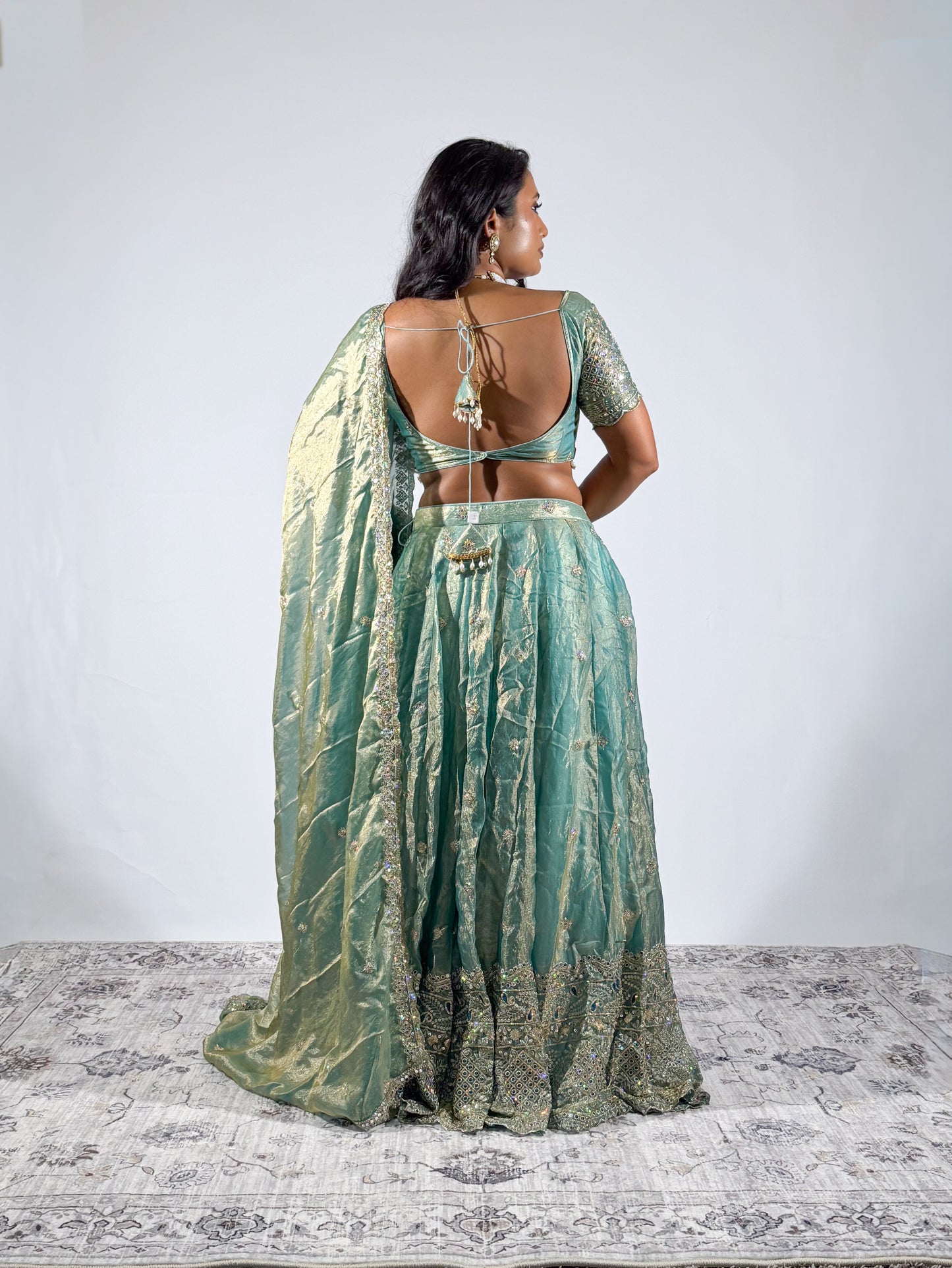 Sage Green Eira Lehenga