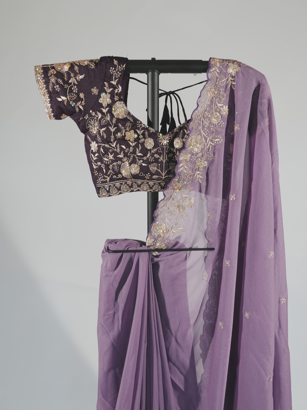 Prerna Lavender Georgette Saree