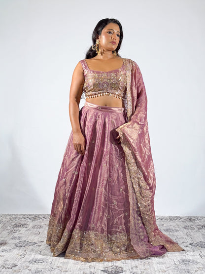 Dusty Rose Sitara Lehenga