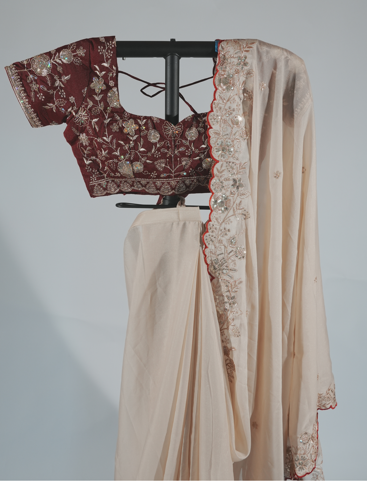 Prerna Ivory Georgette Saree