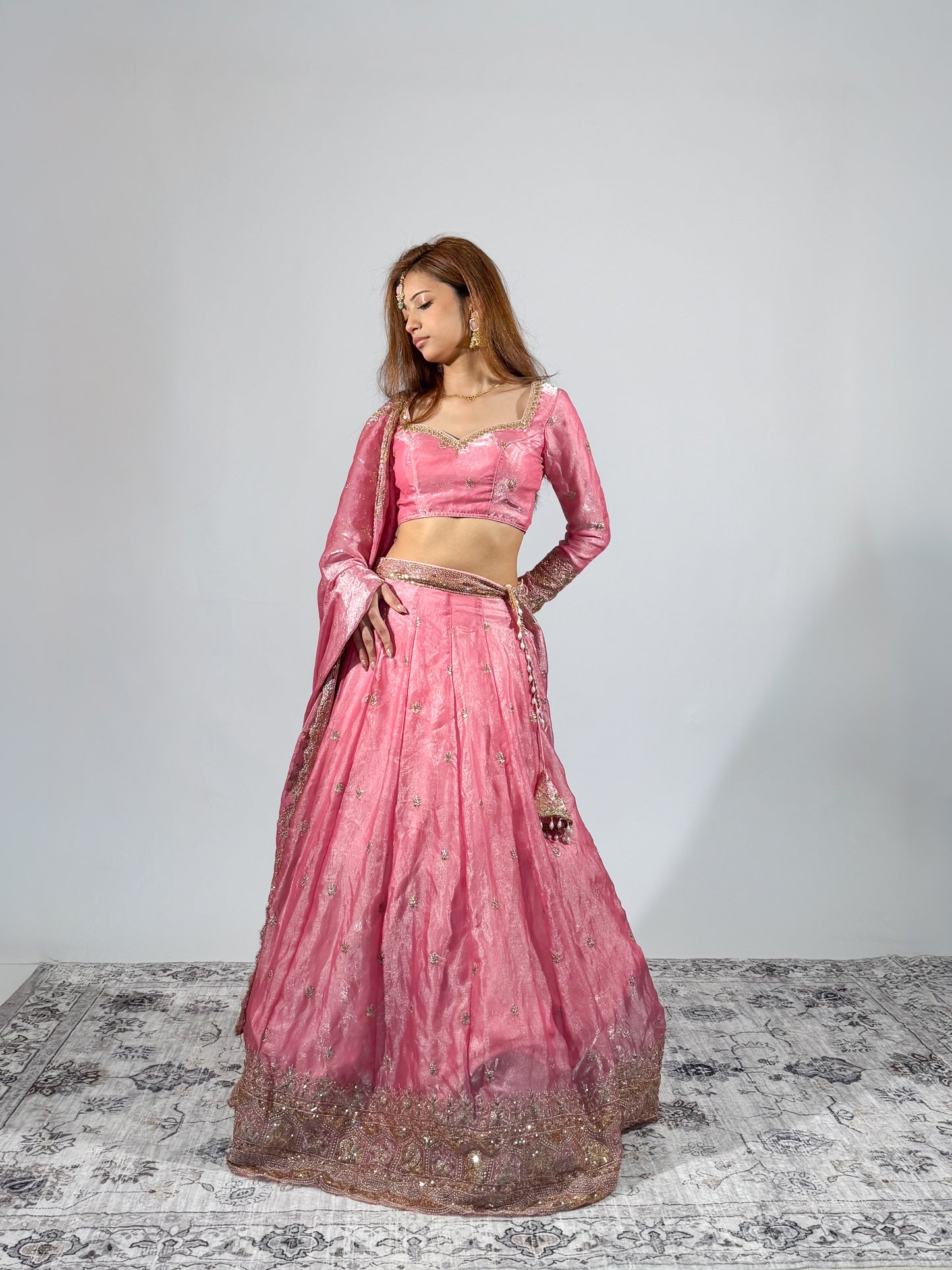 Rose Pink Sitara Lehenga