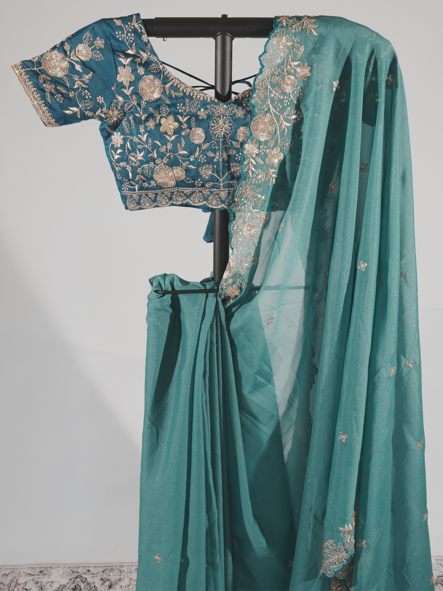 Prerna Sky Blue Georgette Saree