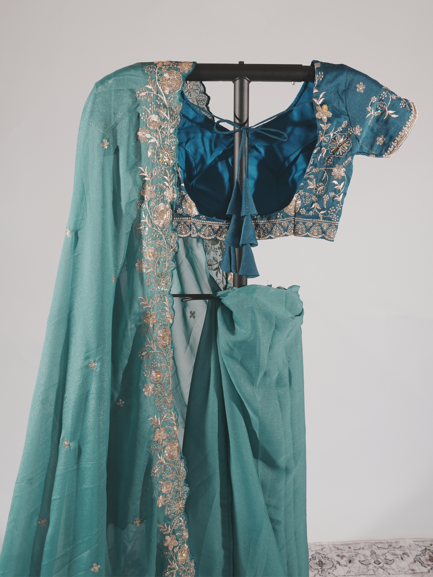Prerna Sky Blue Georgette Saree