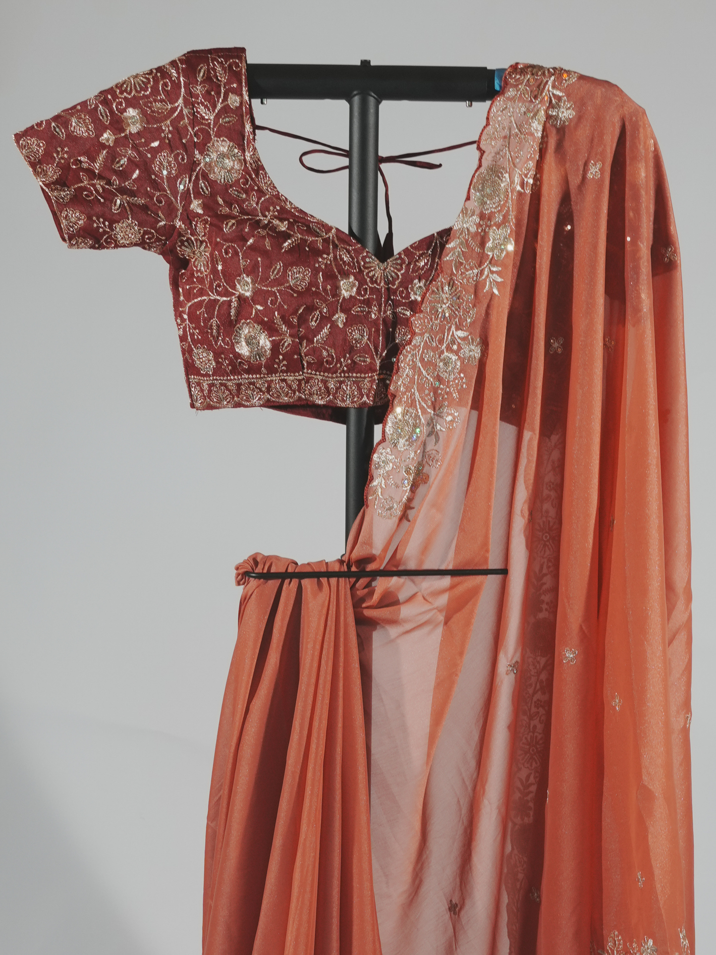 Prerna Rust Georgette Saree