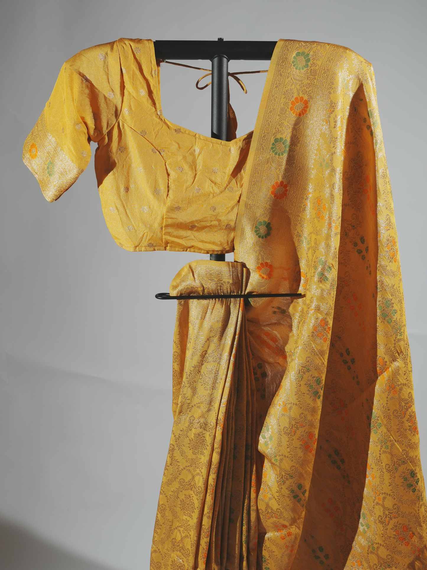 Samriddhi Marigold Crepe Silk Saree