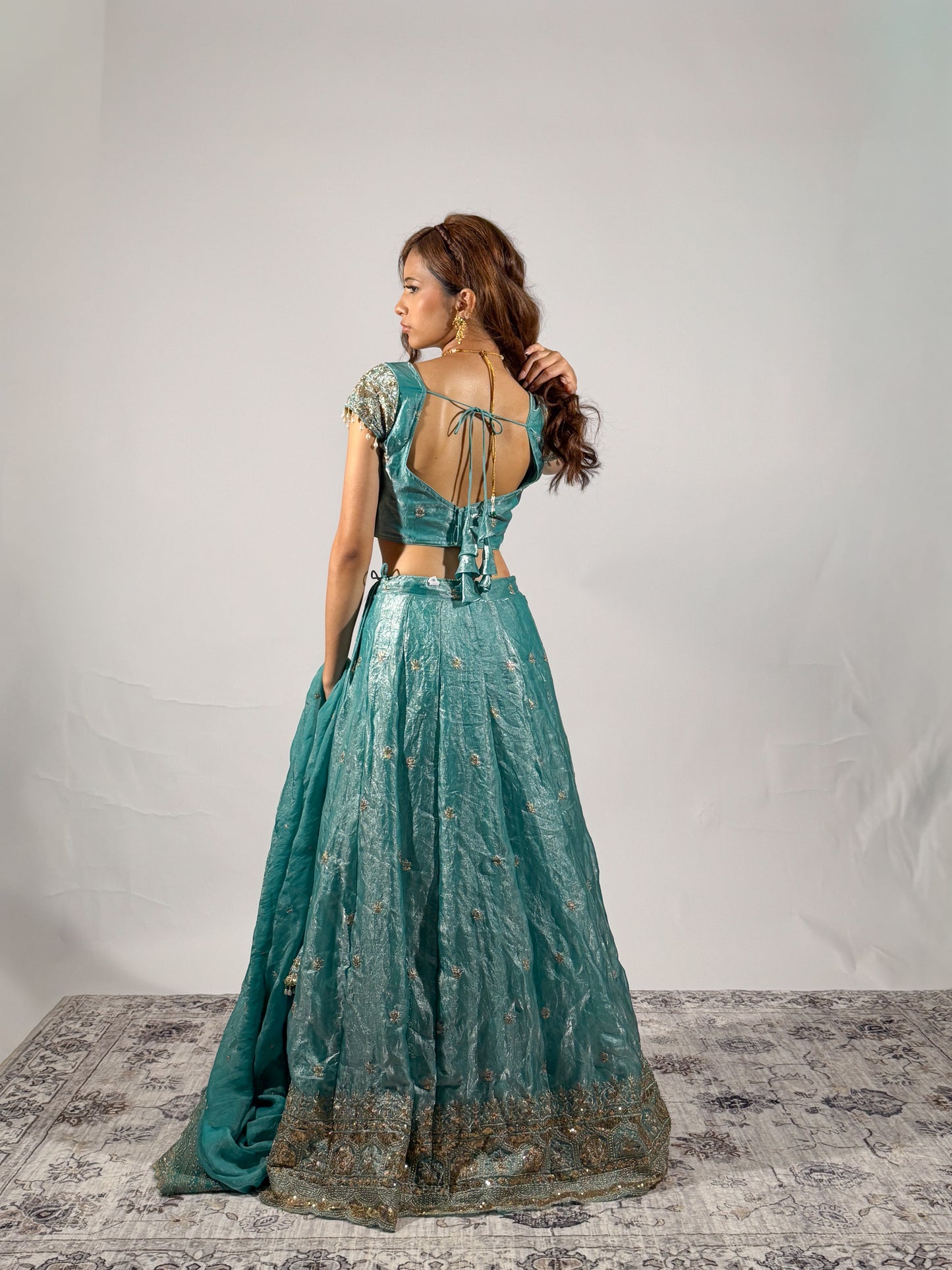 Ocean Blue Sitara Lehenga