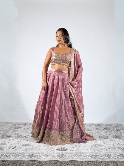 Dusty Rose Sitara Lehenga