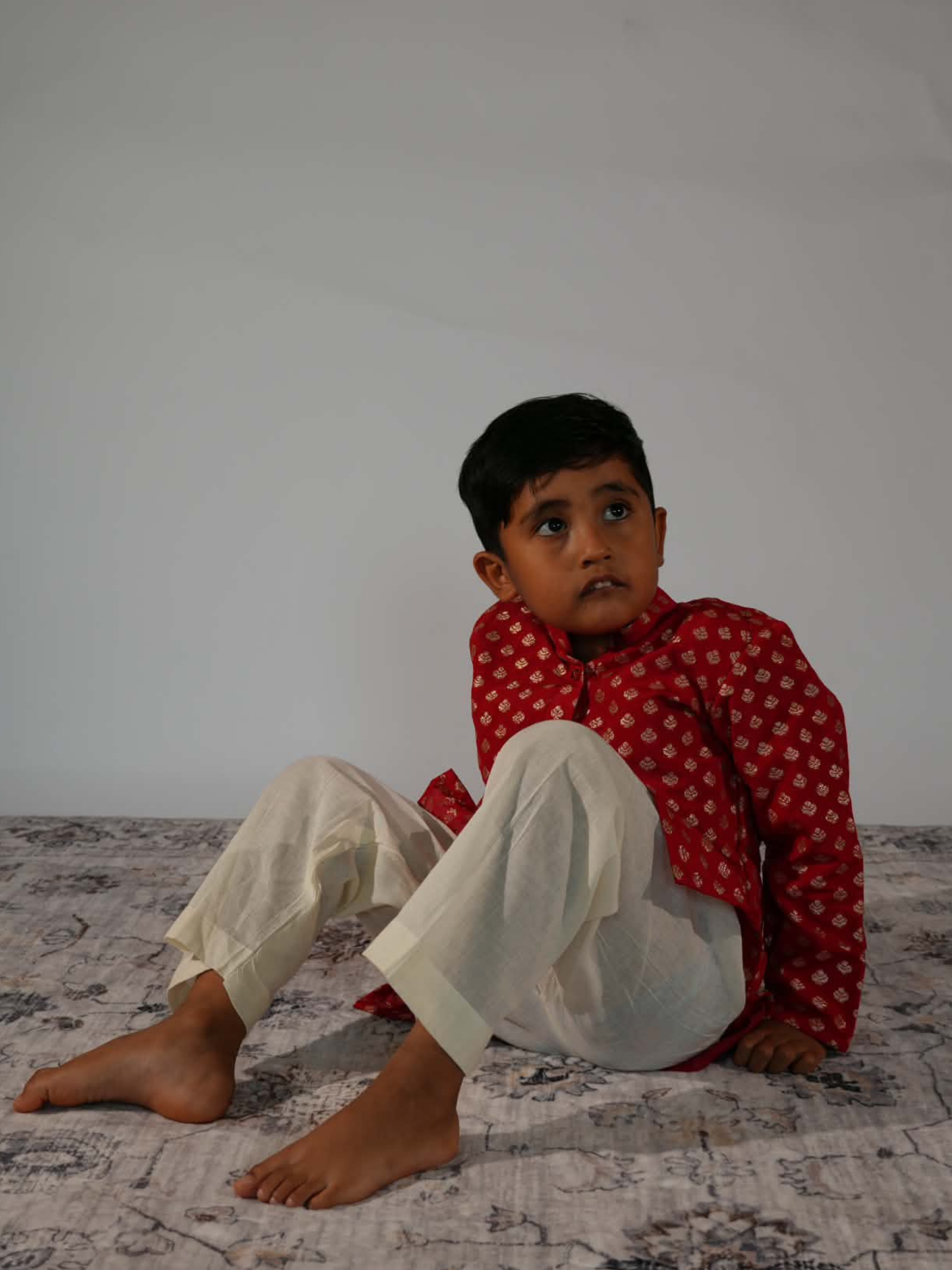 Red Traditional Kurta Set