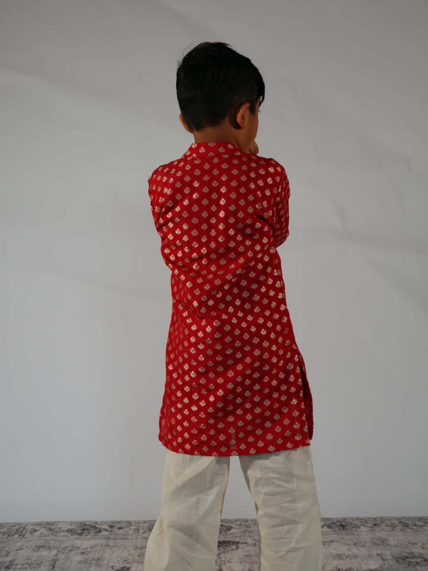 Red Traditional Kurta Set