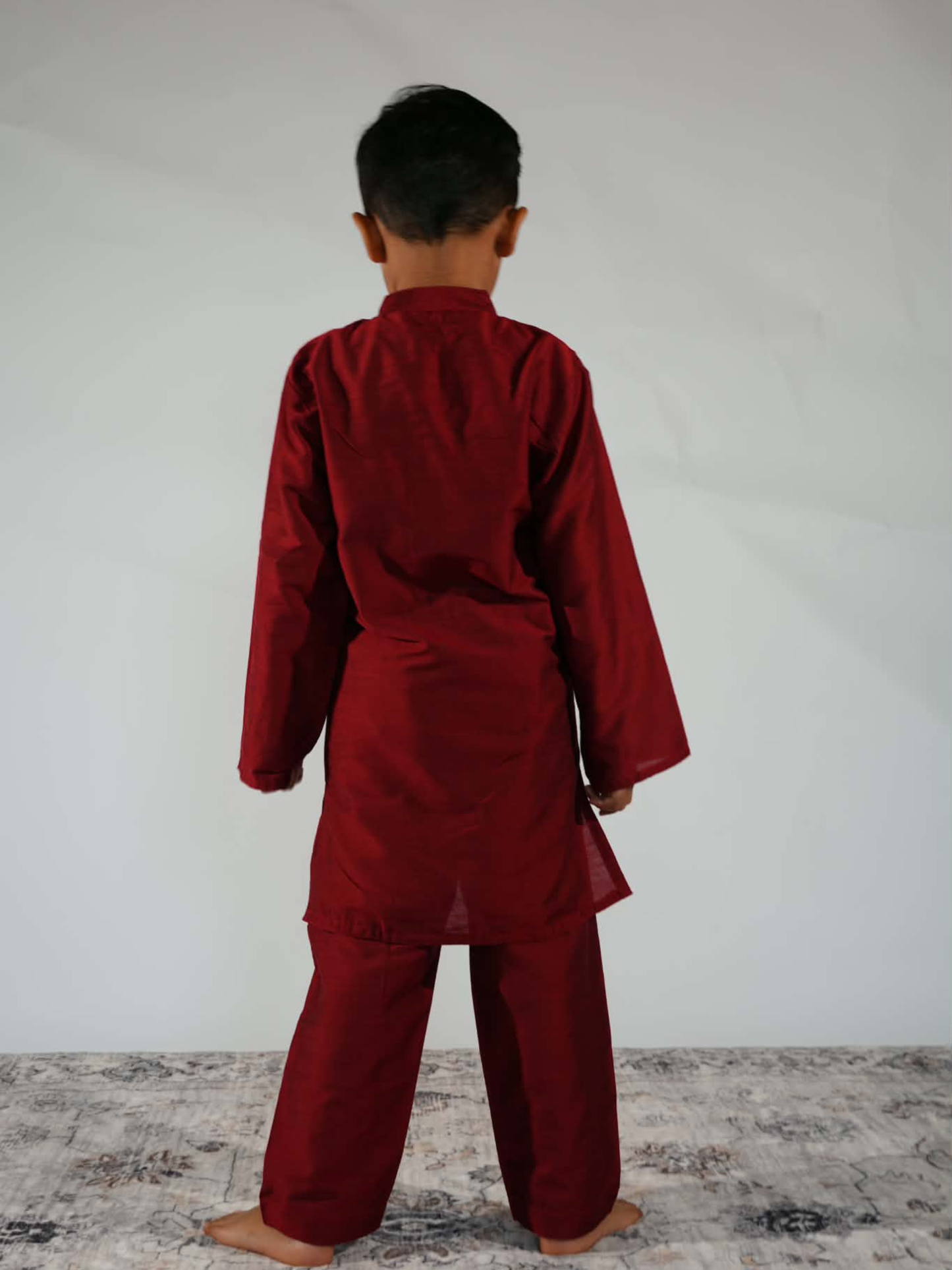Maroon Handwork Kurta Set