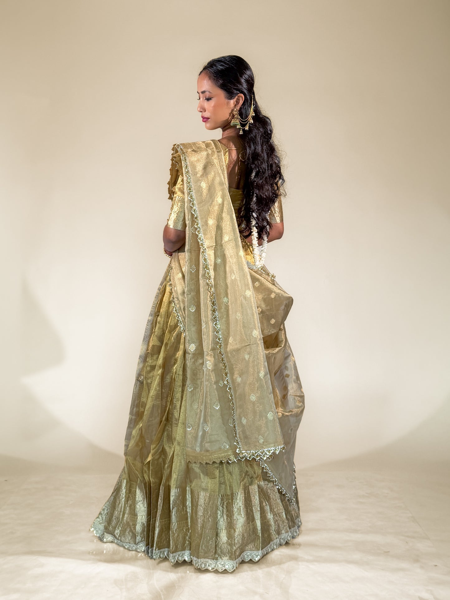 Golden Shimmer Vaidehi Lehenga