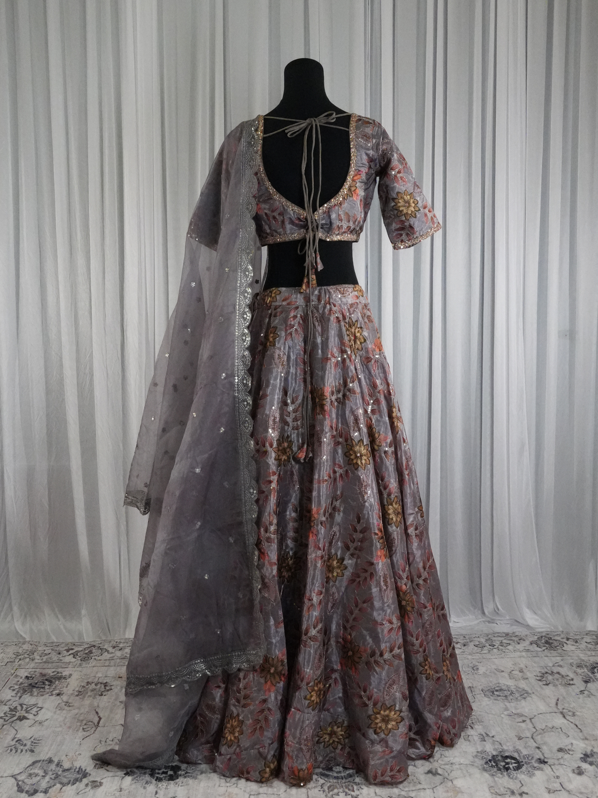 Smoky Bloom Lehenga