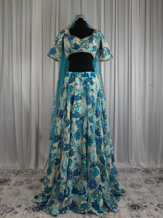 Azure Bloom Lehenga