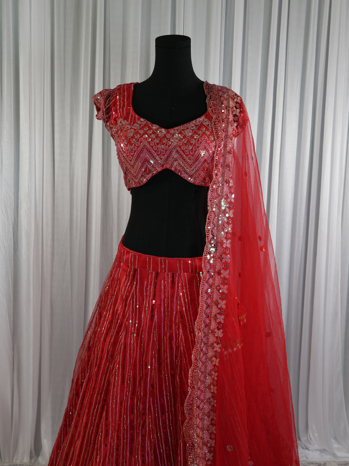 Crimson Spark Lehenga