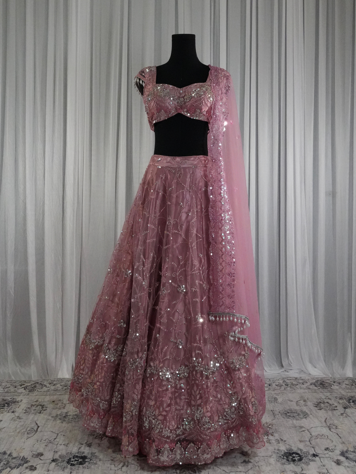 Rose Shimmer Lehenga