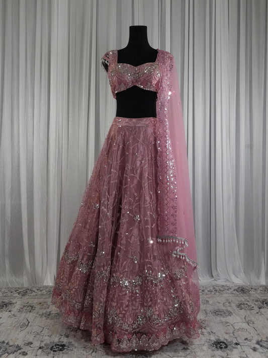 Rose Shimmer Lehenga