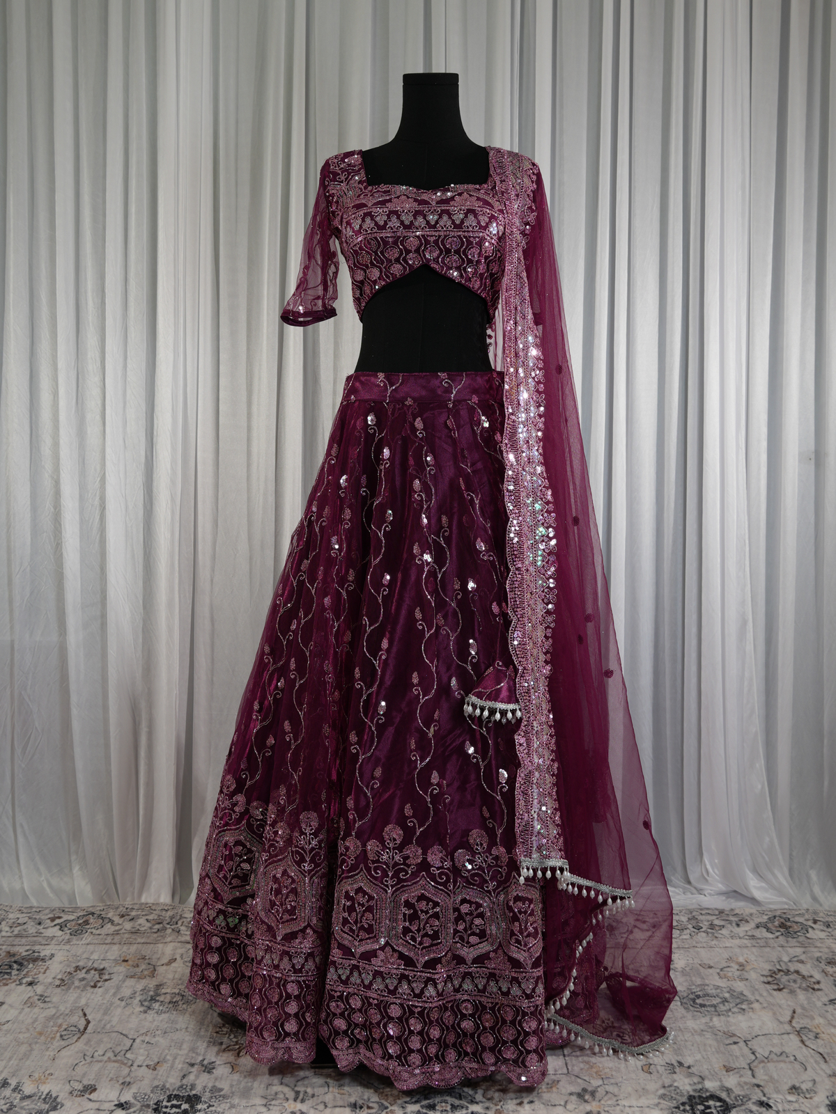 Berry Luxe Lehenga