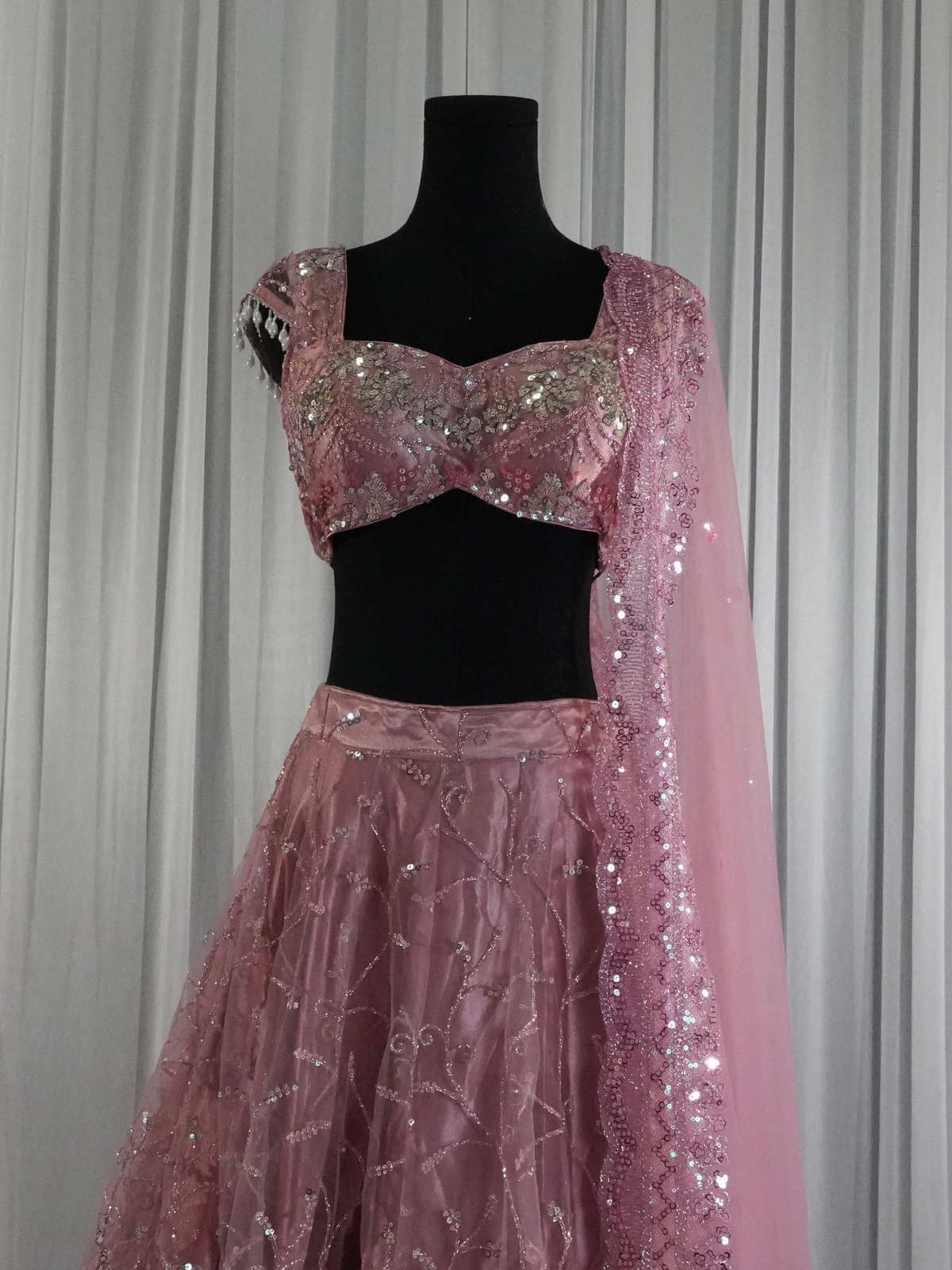 Rose Shimmer Lehenga