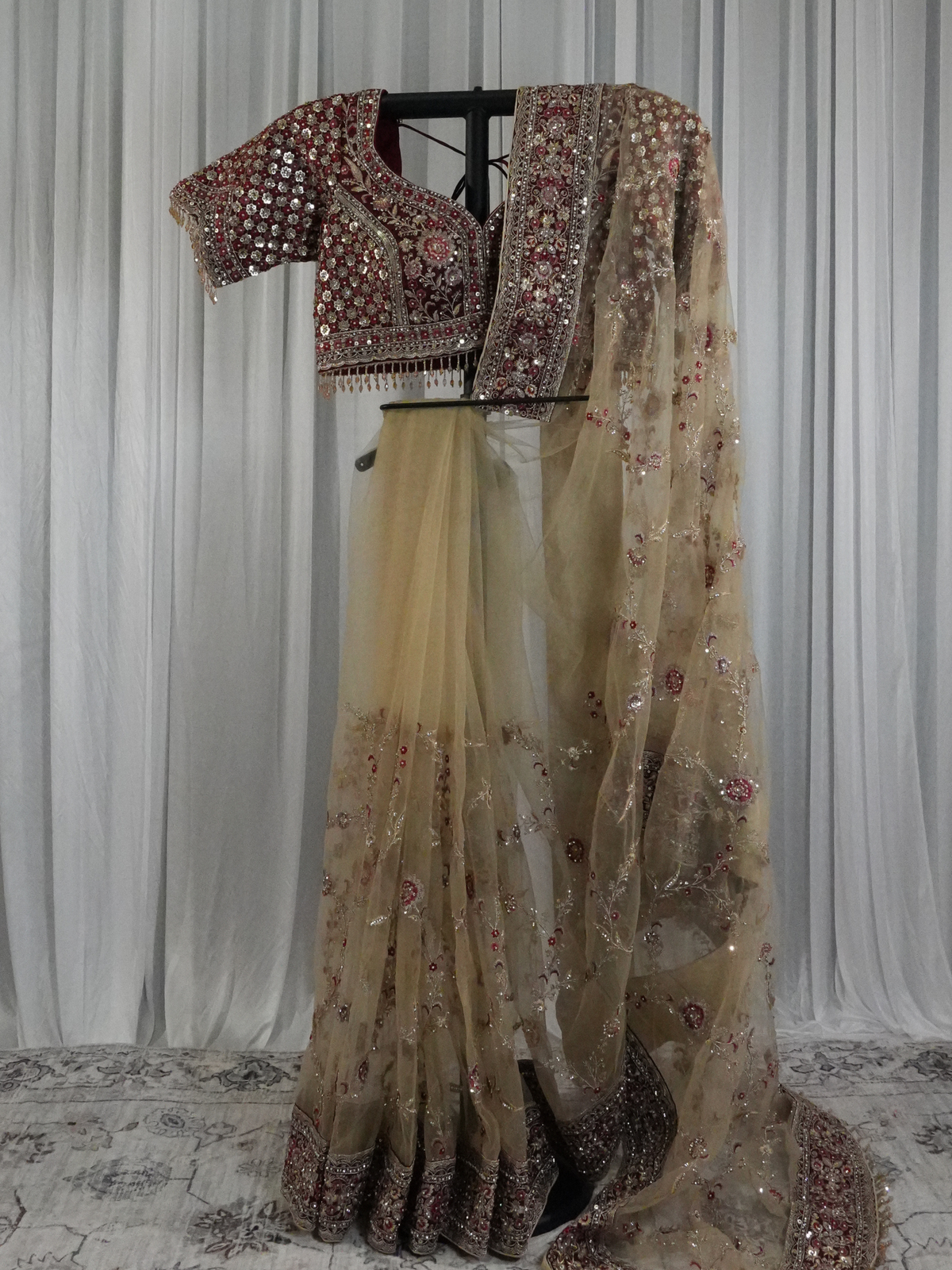 Ivory Rose Saree