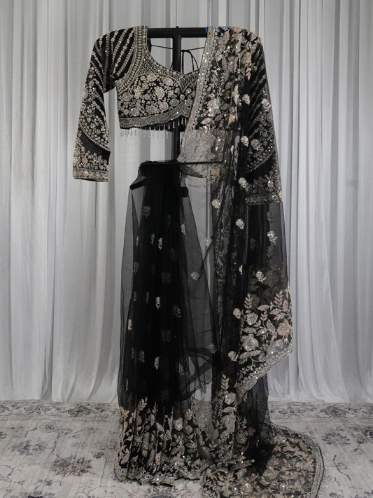 Midnight Garden Saree