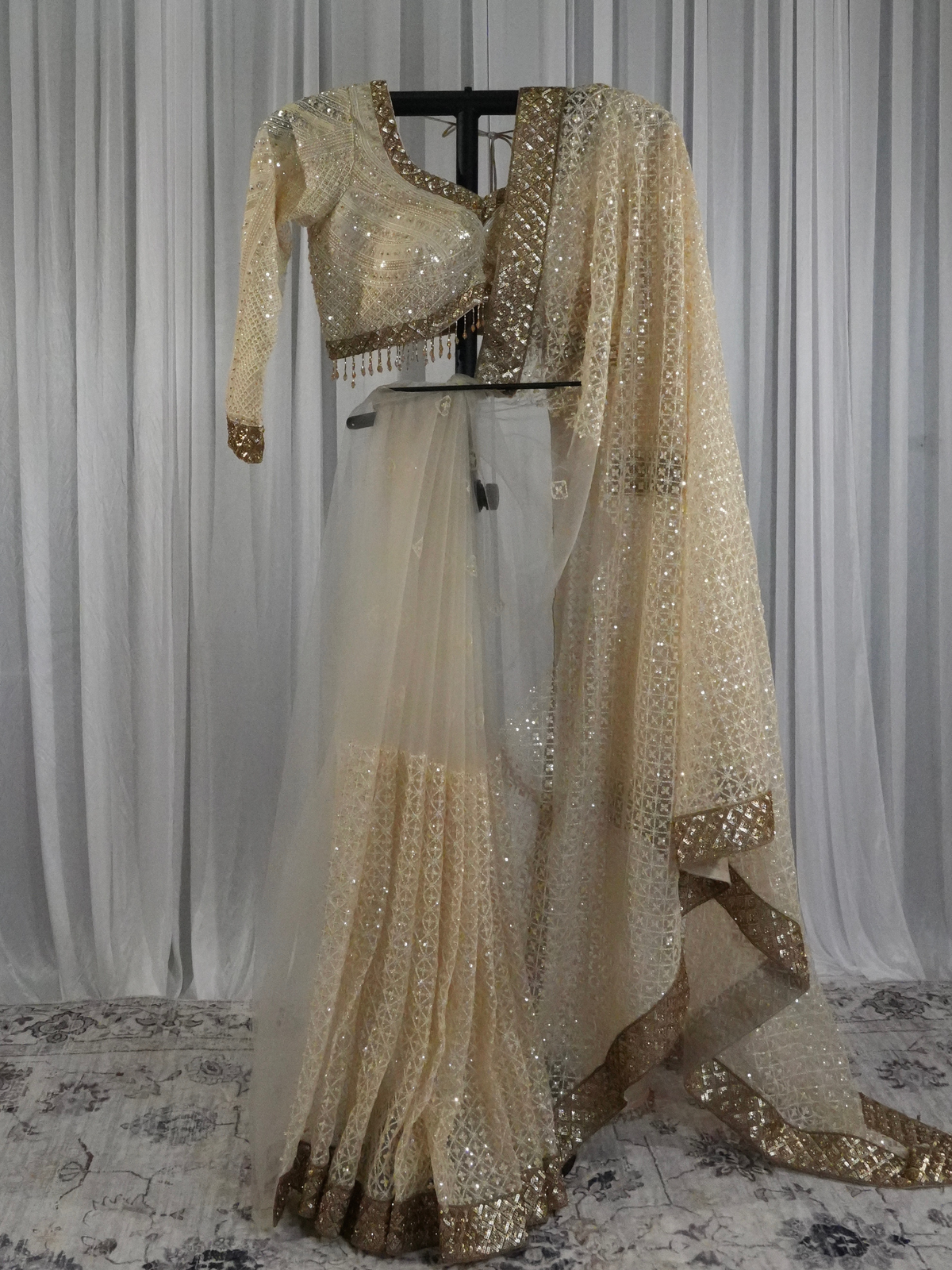 Ivory Radiance Saree