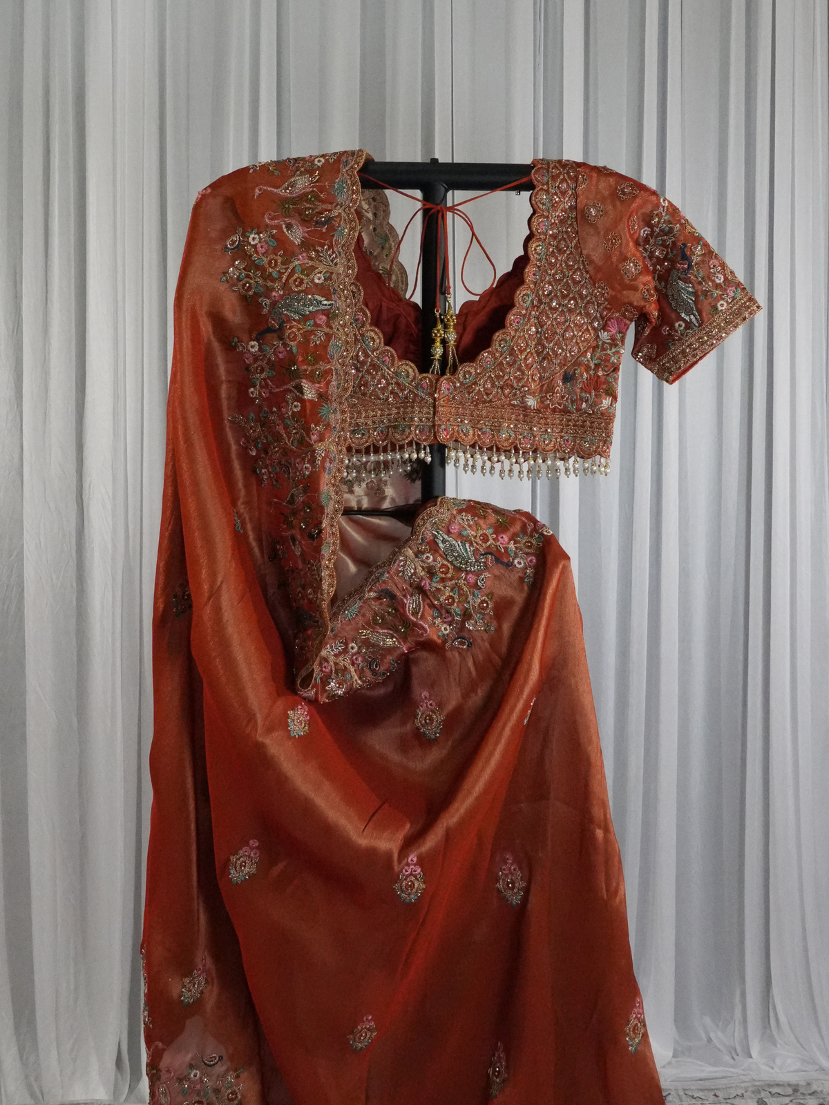 Rust Elegance Saree