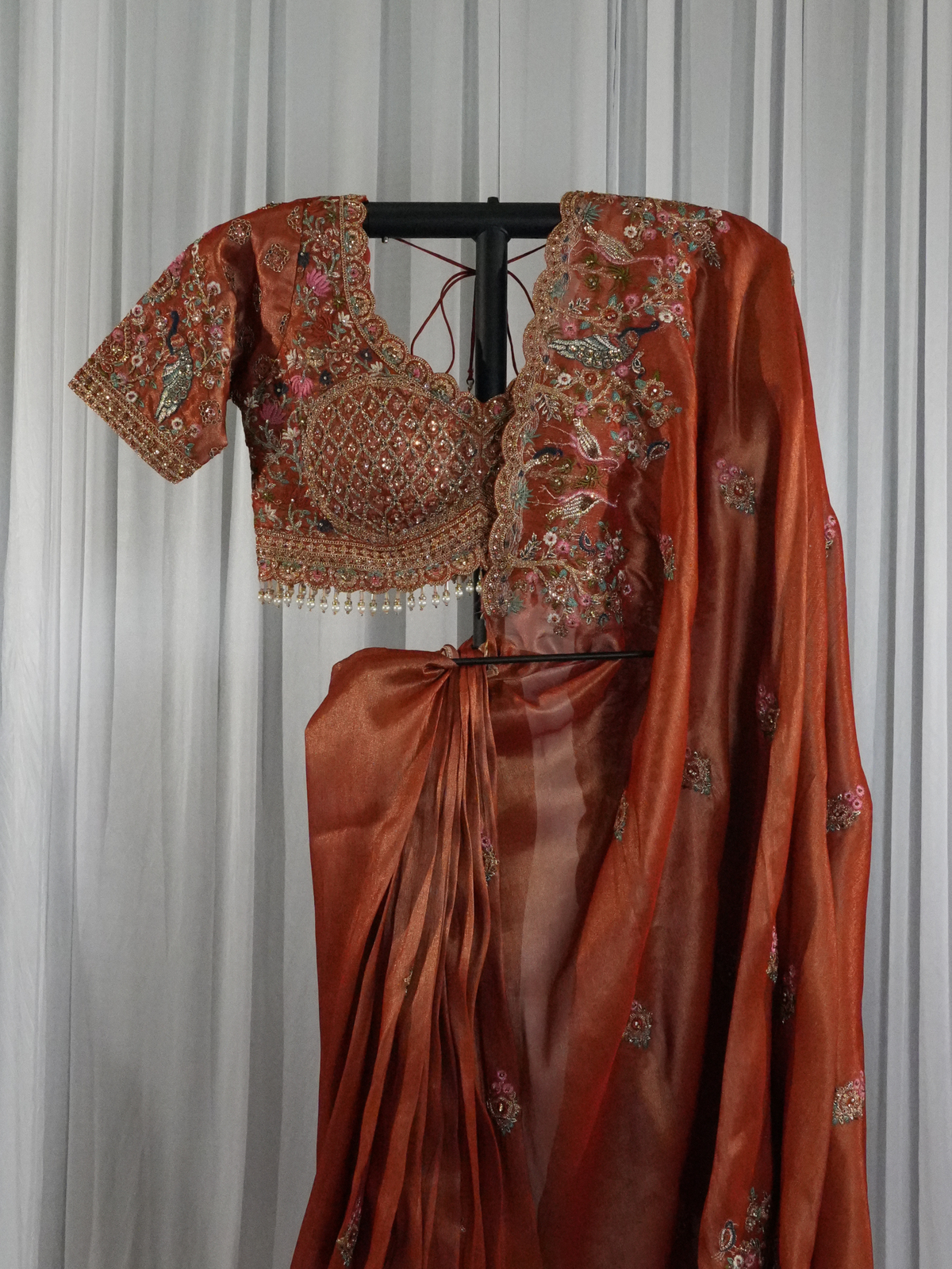 Rust Elegance Saree